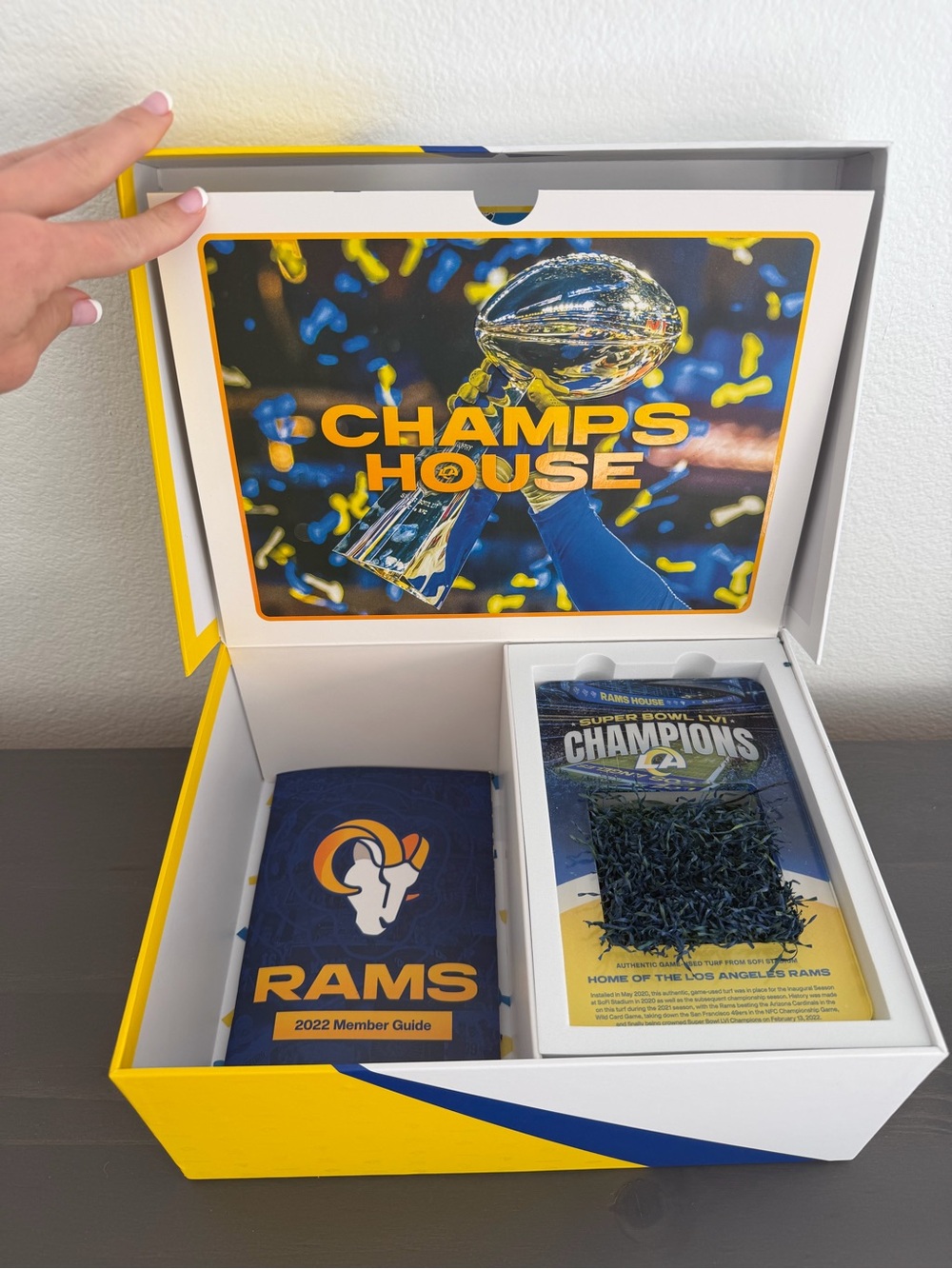 Rams Champs House Memorabilia Gift Box - Blue & Yellow